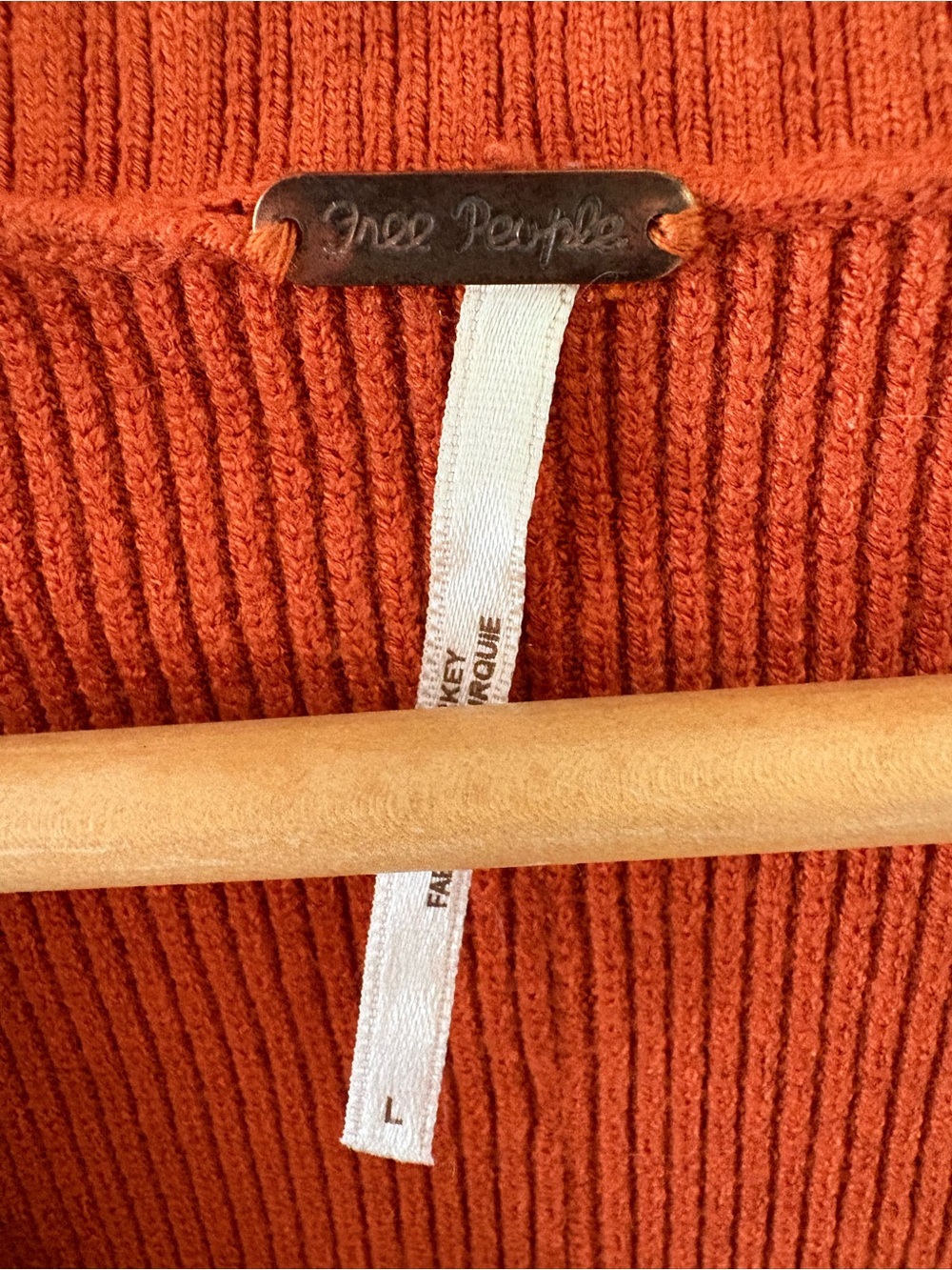 Free People Oakleigh Vest Rust Orange . Size Large. - Picture 4 of 13